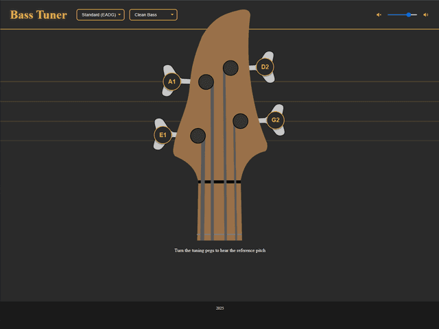 Skjermbilde fra prosjektet Bass Tuner